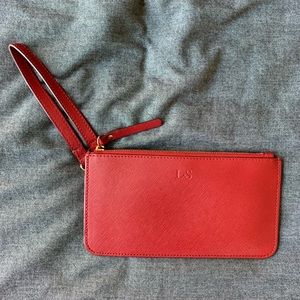 Lo and Sons Saffiano Leather Wristlet